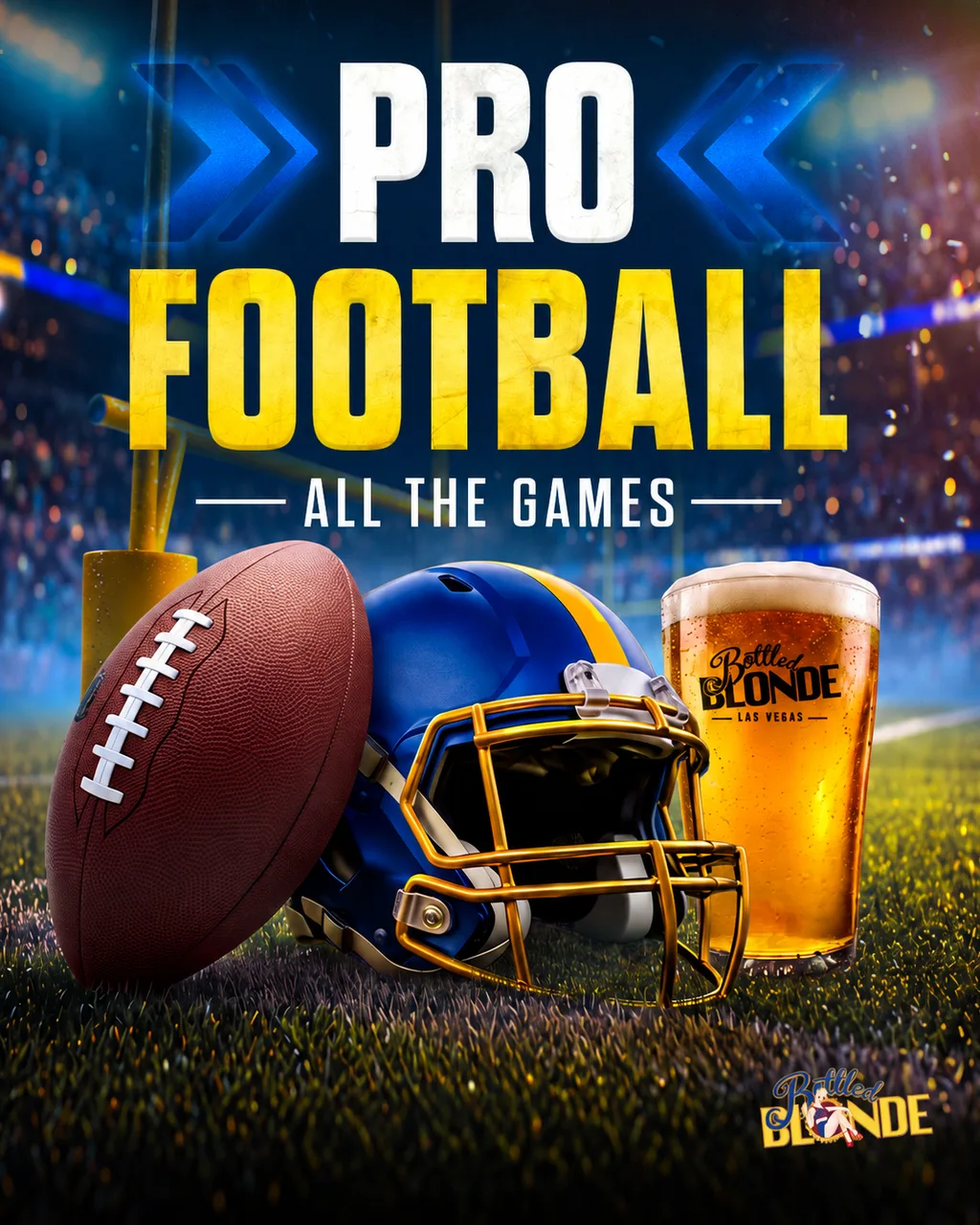 Pro Football - all the games at Bottled Blonde Las Vegas